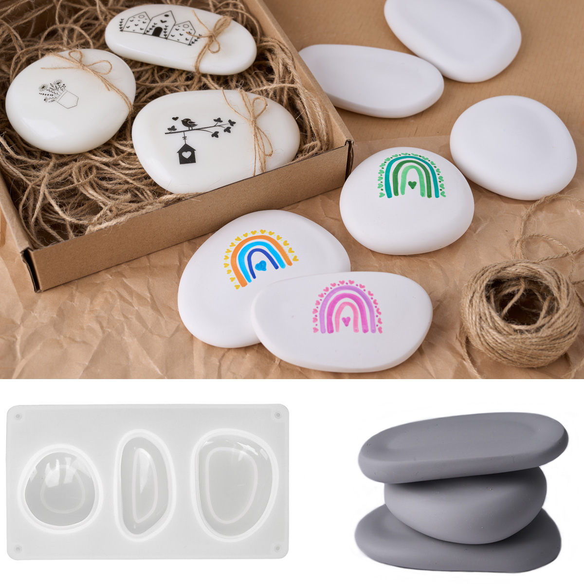 Soap Making For Beginners - 3D Creative Stone Silicone Candle Mold