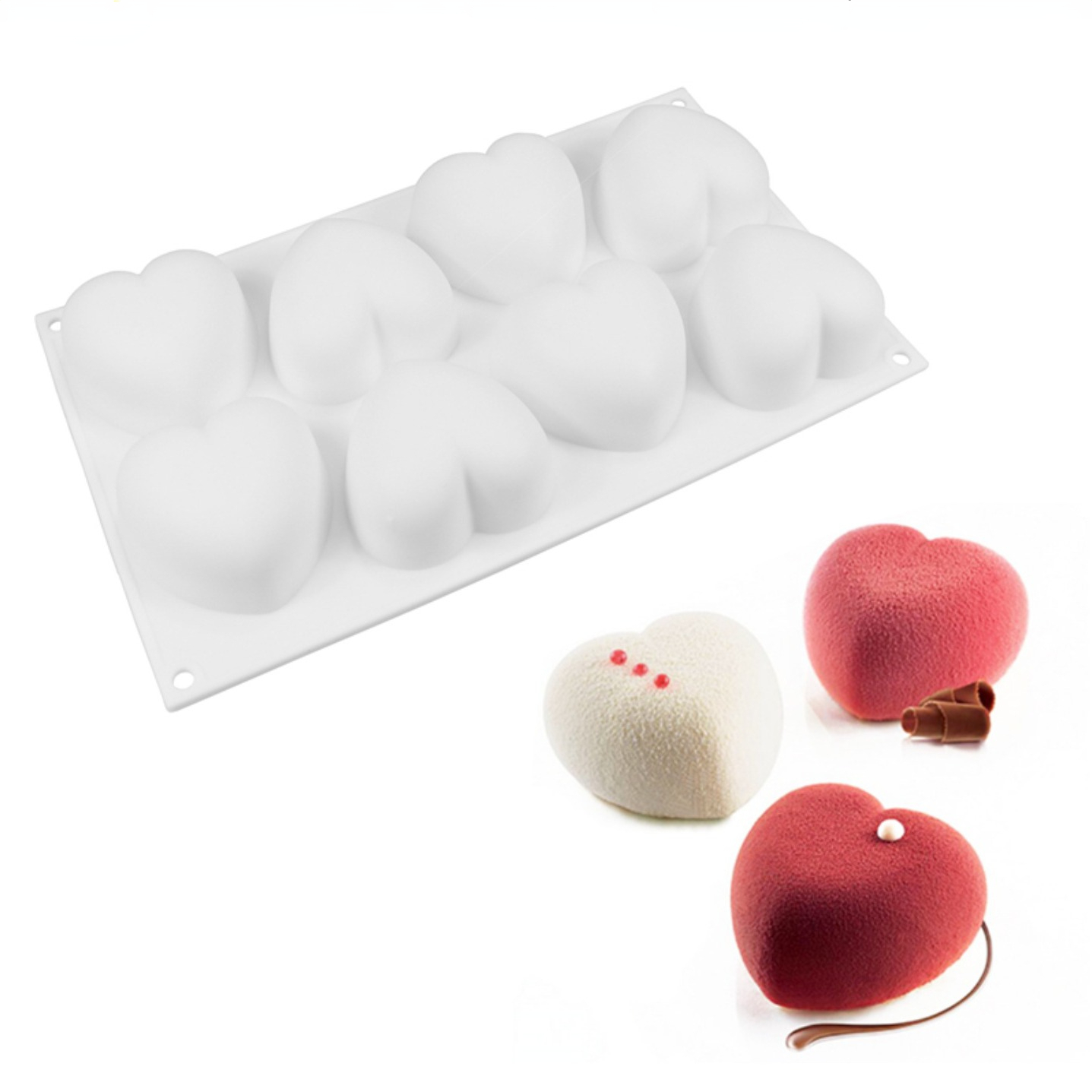 Soap Making Material - Love Heart Silicone Soap Mold Handmade