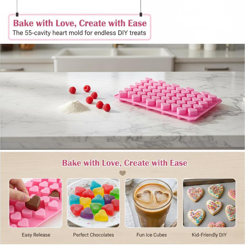 55 Grids Heart Silicone Cake M - Soap Making Material review and price