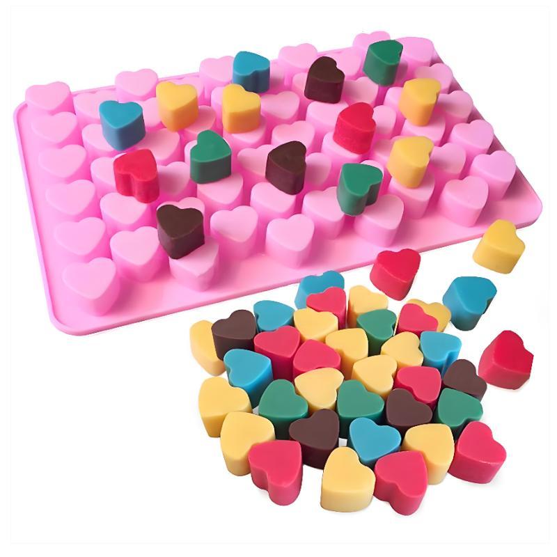 55 Grids Heart Silicone Cake M - Soap Making Material review and price
