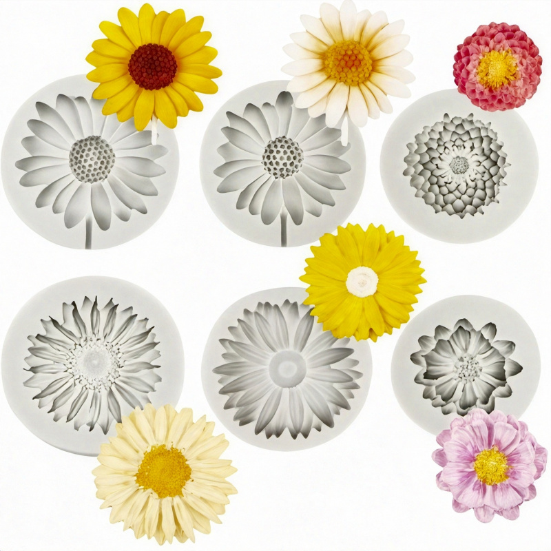 6 Pieces，Sunflower Daisy Silic - Soap Making Material review and price