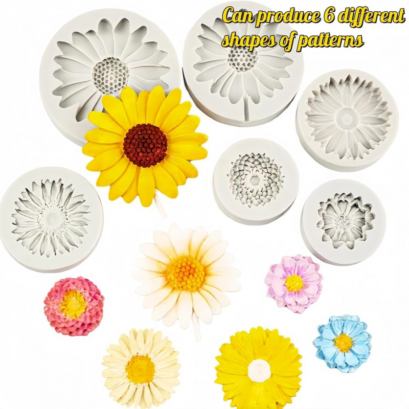 6 Pieces，Sunflower Daisy Silic - Soap Making Material review and price