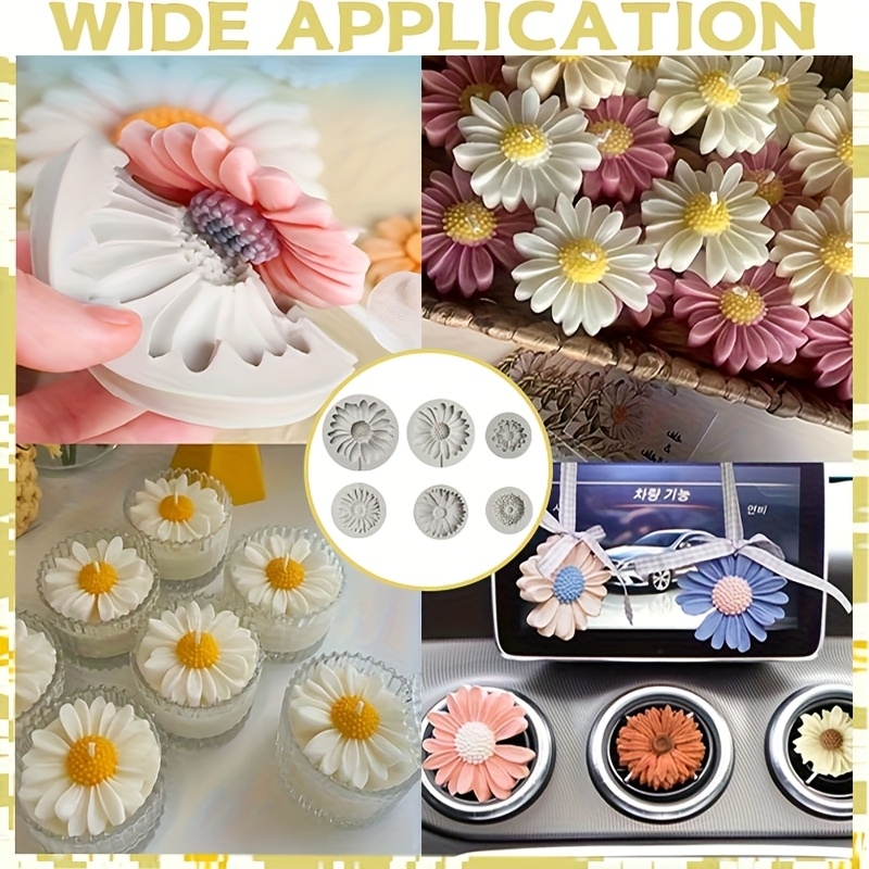 6 Pieces，Sunflower Daisy Silic - Soap Making Material review and price