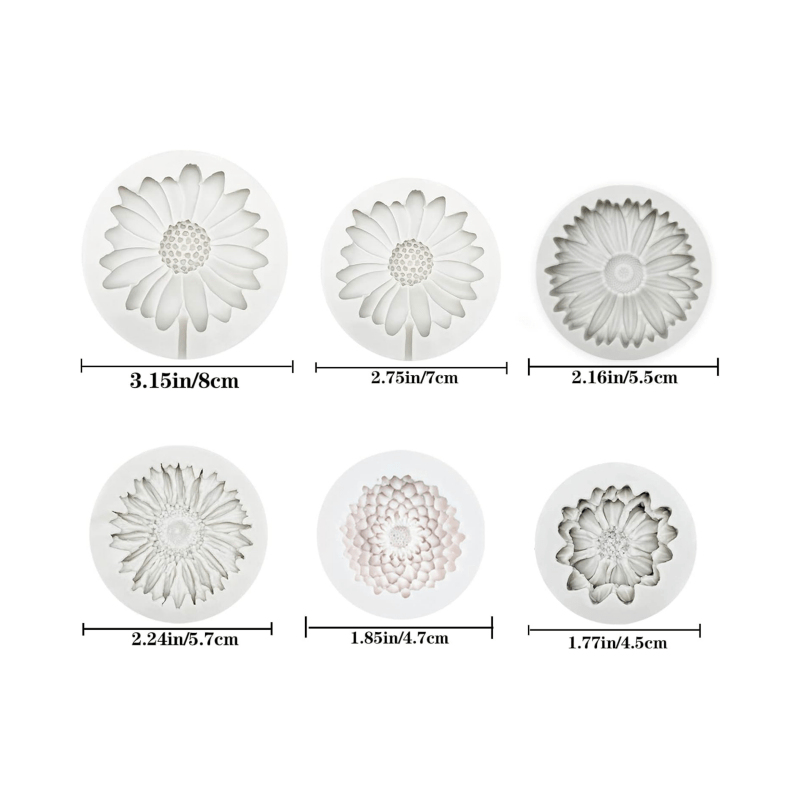 6 Pieces，Sunflower Daisy Silic - Soap Making Material review and price