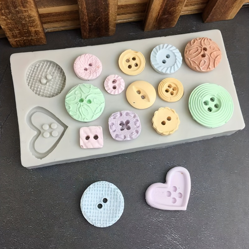 Buttons Shape Silicone Mold Si - Soap Making Material review and price
