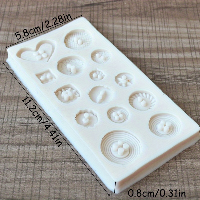 Buttons Shape Silicone Mold Si - Soap Making Material review and price