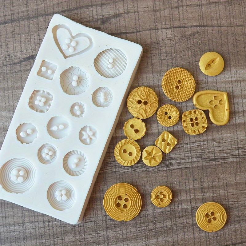 Buttons Shape Silicone Mold Si - Soap Making Material review and price