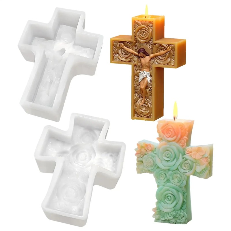 Flower Cross Jesus Silicone Ca - Soap Making For Beginners review and price
