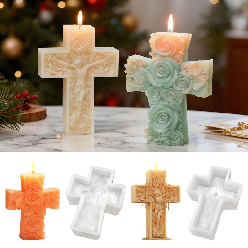 Flower Cross Jesus Silicone Ca - Soap Making For Beginners review and price