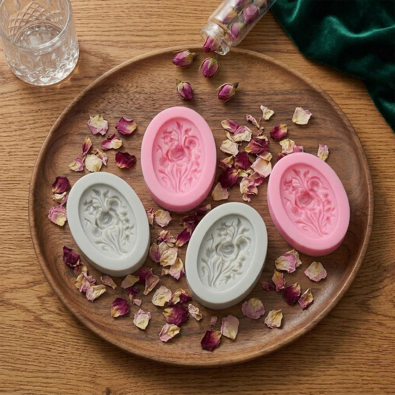 4 Silicone mold with flower sh - Soap Making Material review and price