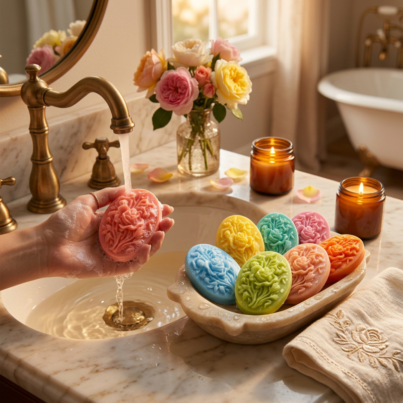 4 Silicone mold with flower sh - Soap Making Material review and price