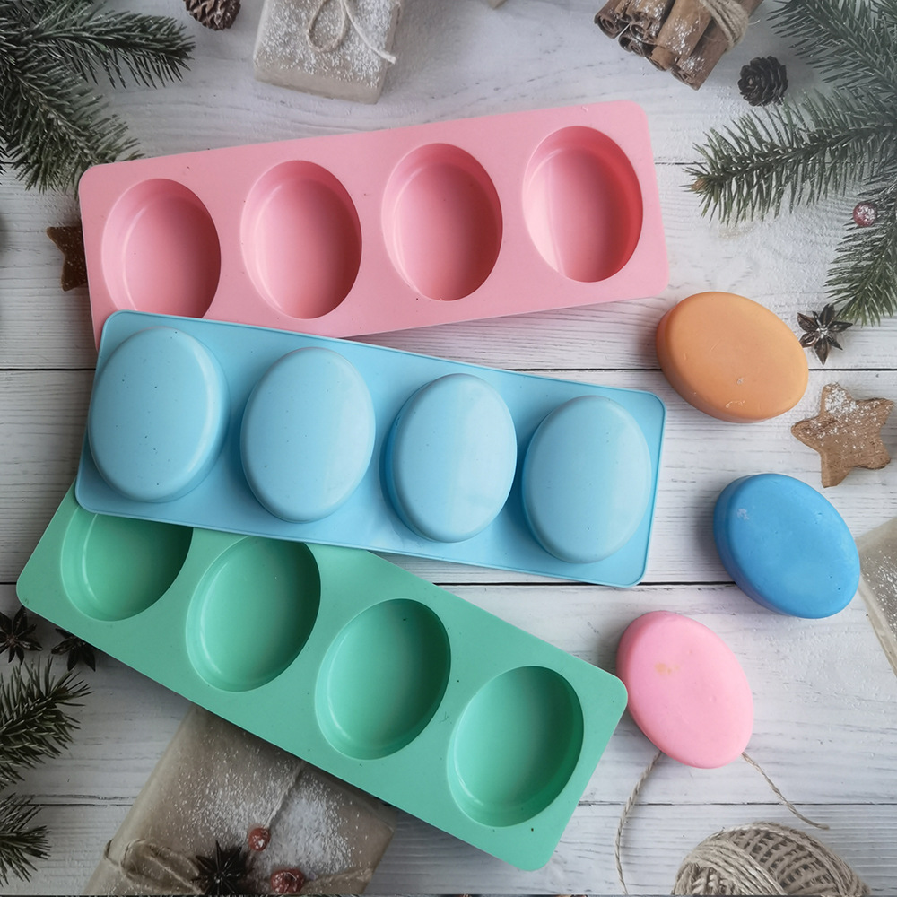 4 Cavities Oval Handmade Soap  - Soap Making Art review and price