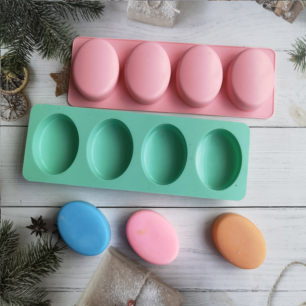 4 Cavities Oval Handmade Soap  - Soap Making Art review and price