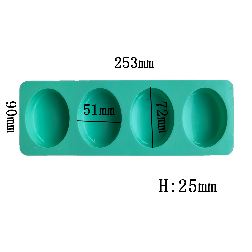 4 Cavities Oval Handmade Soap  - Soap Making Art review and price